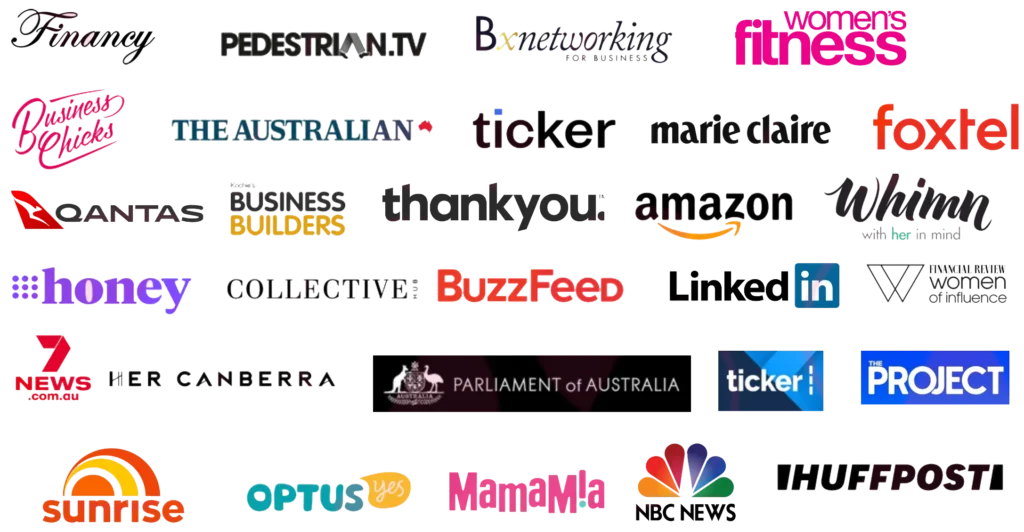 a collage of logos from leading media outlets